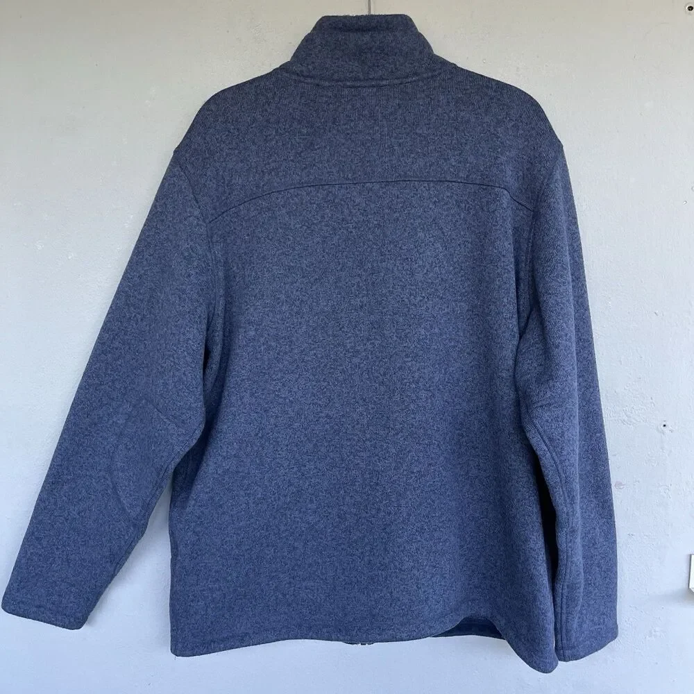 The North Face Fleece Jacket Mens XL Blue Full Zip High Pile Outdoor Hiking Soft